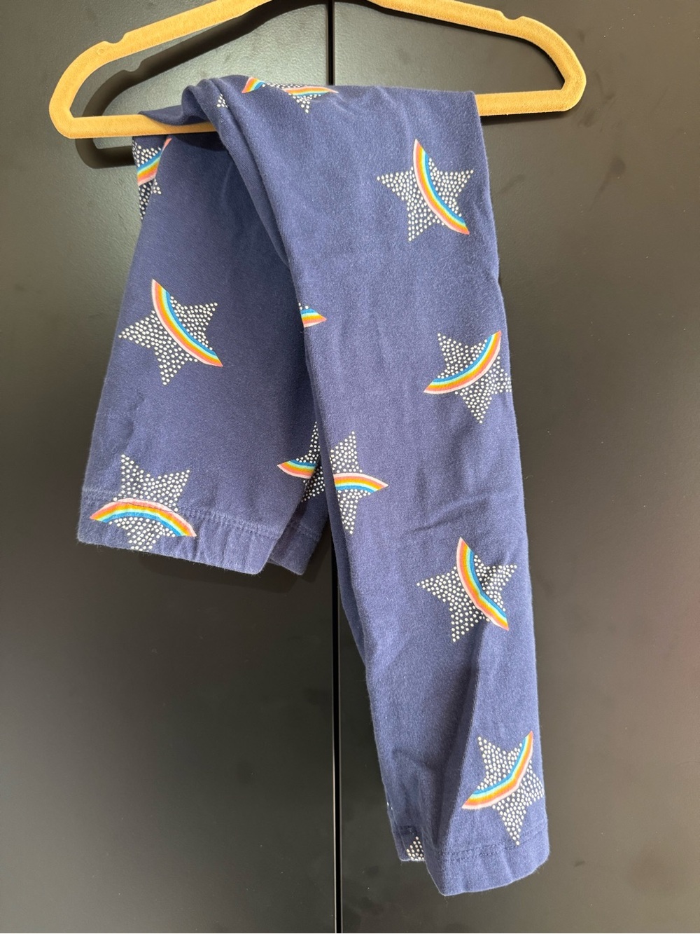 Girls size S 6/6x | Cat & Jack | Navy Blue Star & Rainbow Print Leggings